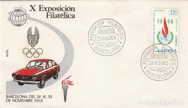 Sellos: A&Ntilde;O 1968, EXPOSICION FILATELICA DE SEAT, SOBRE DE ALFIL