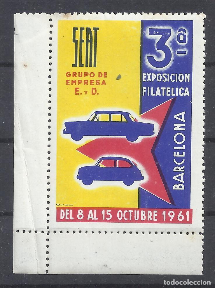 Sellos: BARCELONA1961 Seat 3&ordf; exposicion filatelica nueva *
