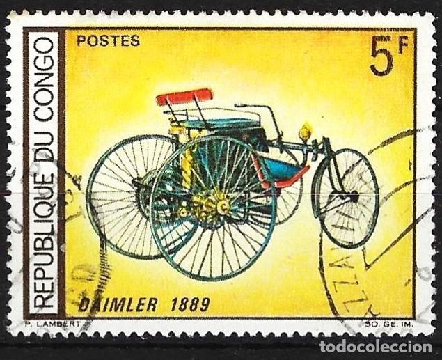 Sellos: Congo Brazzaville 1968 - Mi 154 - YT 220 - Coche antiguo : Daimler