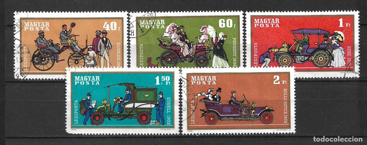 Sellos: hungria 1970 sellos usado automoviles - 22/10