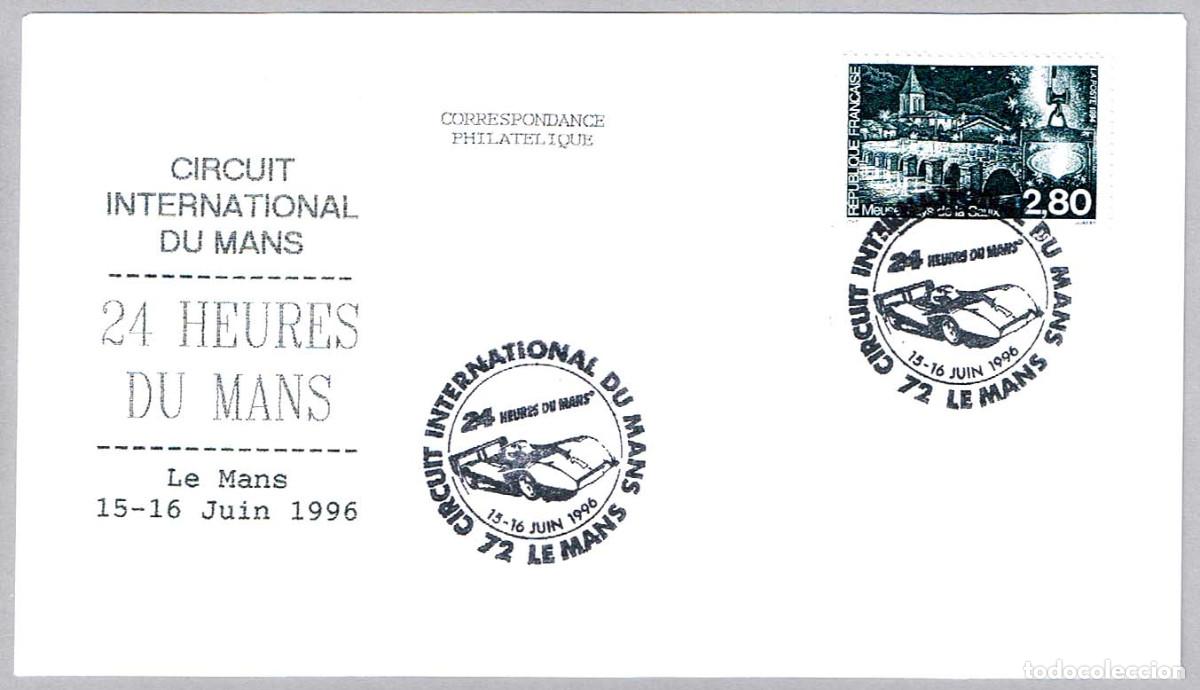 Sellos: Matasellos AUTOMOVILISMO - 24 HORAS DE LE MANS. Le Mans, Francia, 1996