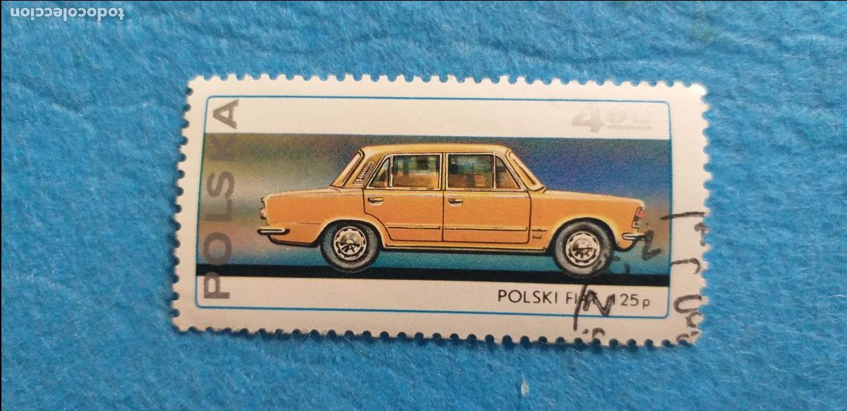 Sellos: Sello USADO. POLSKA. POLONIA. AUTOM&Oacute;VILES COCHES. Fiat