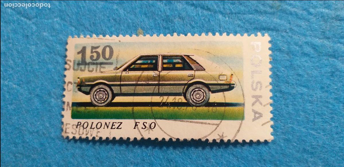 Sellos: Sello USADO. POLSKA. POLONIA. AUTOM&Oacute;VILES COCHES. POLONEZ. Yvert 2388