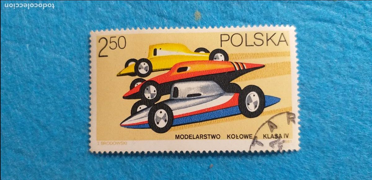 Sellos: Sello USADO. POLSKA. POLONIA. AUTOM&Oacute;VILES COCHES. Yvert 2575