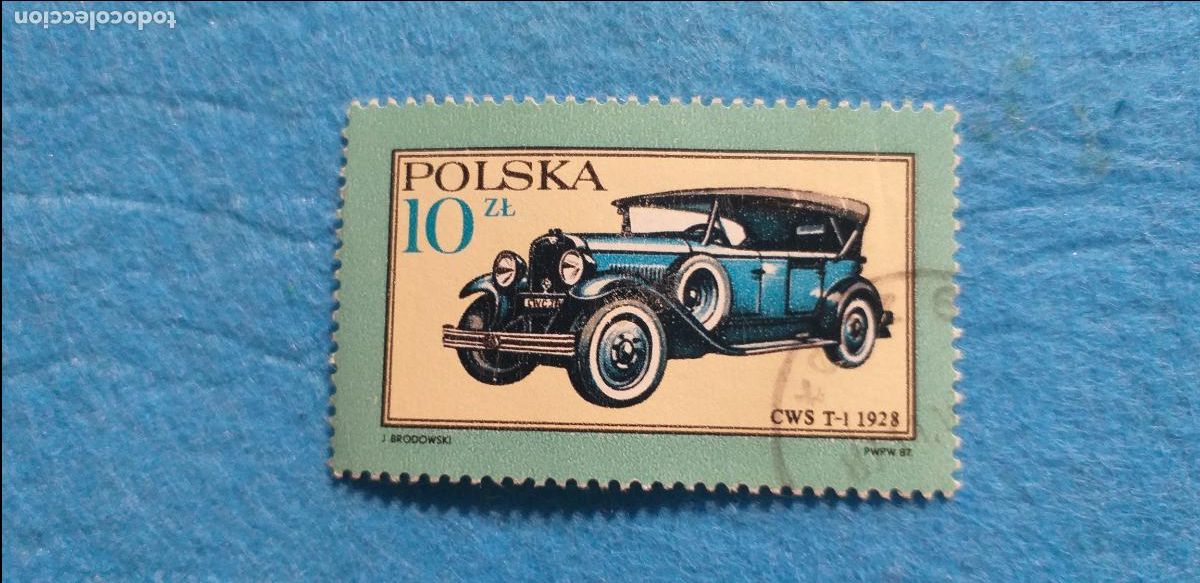 Sellos: Sello USADO. POLSKA. POLONIA. AUTOM&Oacute;VILES COCHES. Yvert 2902.