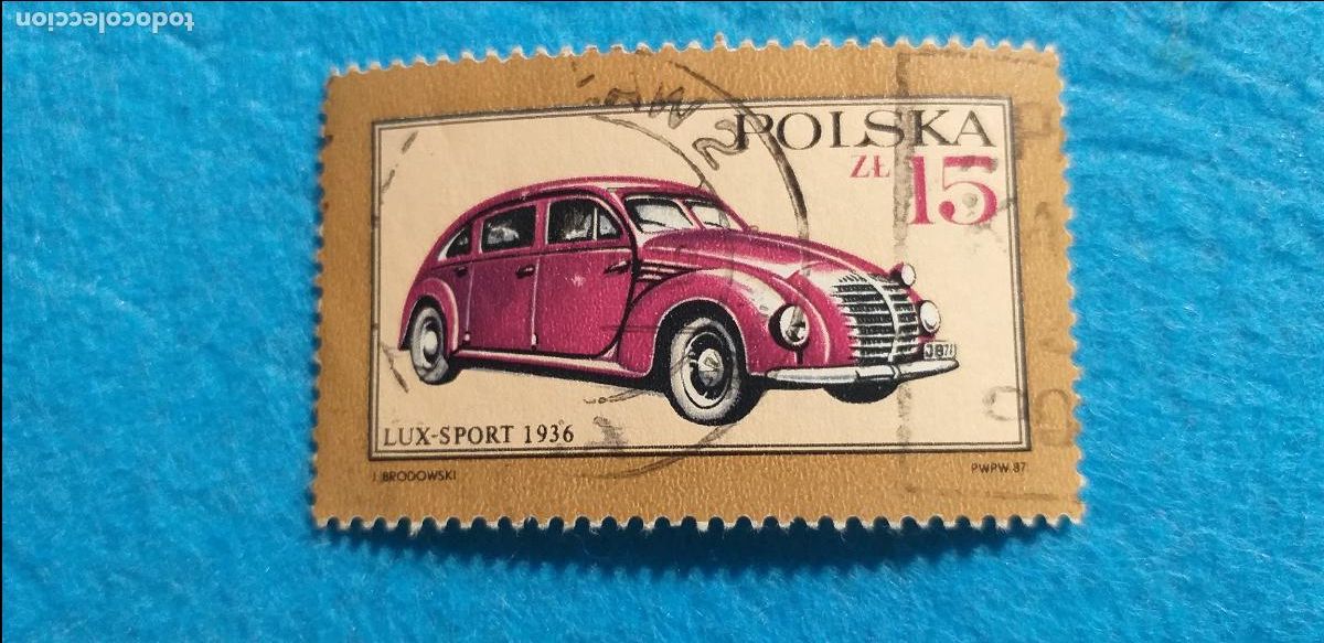 Sellos: Sello USADO. POLSKA. POLONIA. AUTOM&Oacute;VILES COCHES. Yvert 2905.