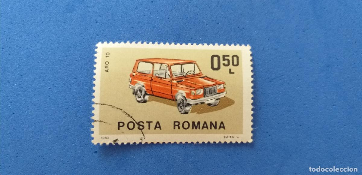 Sellos: Sello de RUMAN&Iacute;A, POSTA ROMANA. Tem&aacute;tica: autom&oacute;viles. Coche. A&ntilde;o 1983