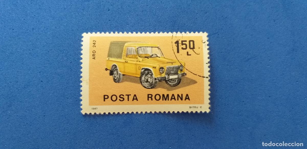 Sellos: Sello de RUMAN&Iacute;A, POSTA ROMANA. Tem&aacute;tica: autom&oacute;viles. Coche. A&ntilde;o 1983