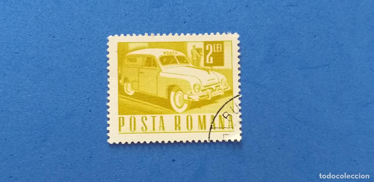 Sellos: Sello de RUMAN&Iacute;A, POSTA ROMANA. Tem&aacute;tica: autom&oacute;viles. Coche.