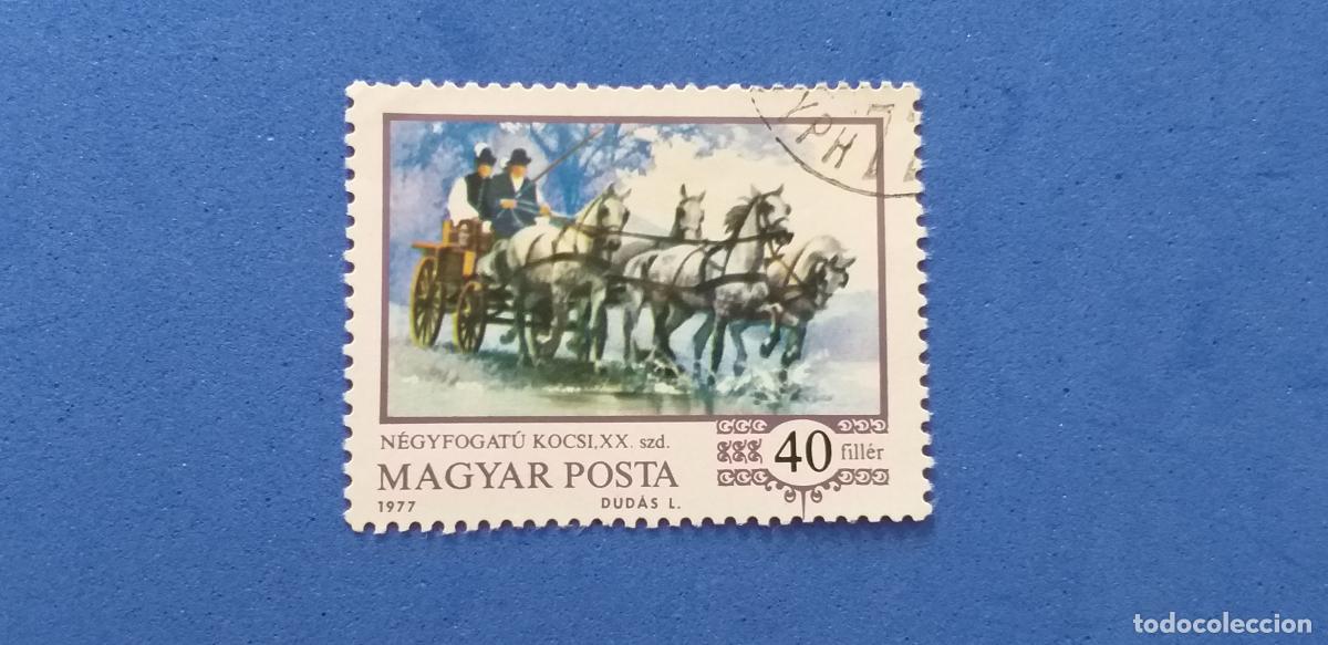 Francobolli: SELLOS HUNGRIA (Magyar Posta) A&Ntilde;O 1977. Tem&aacute;tica autom&oacute;vil. Coche carruaje a caballos