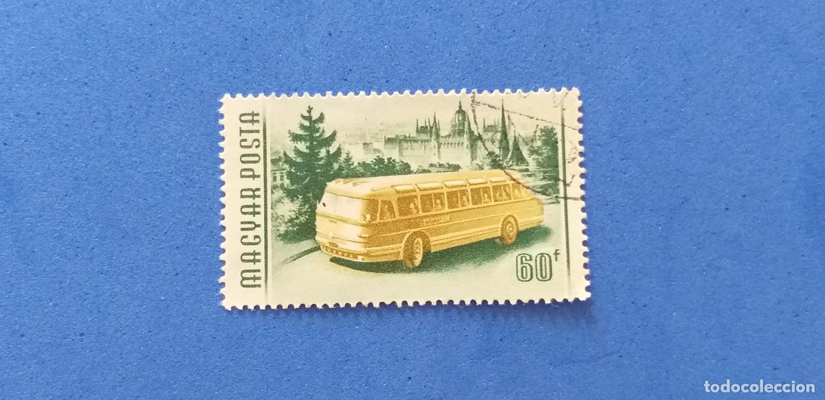 Sellos: SELLOS HUNGRIA (Magyar Posta) Yvert 1184. Tem&aacute;tica autom&oacute;vil. Autob&uacute;s