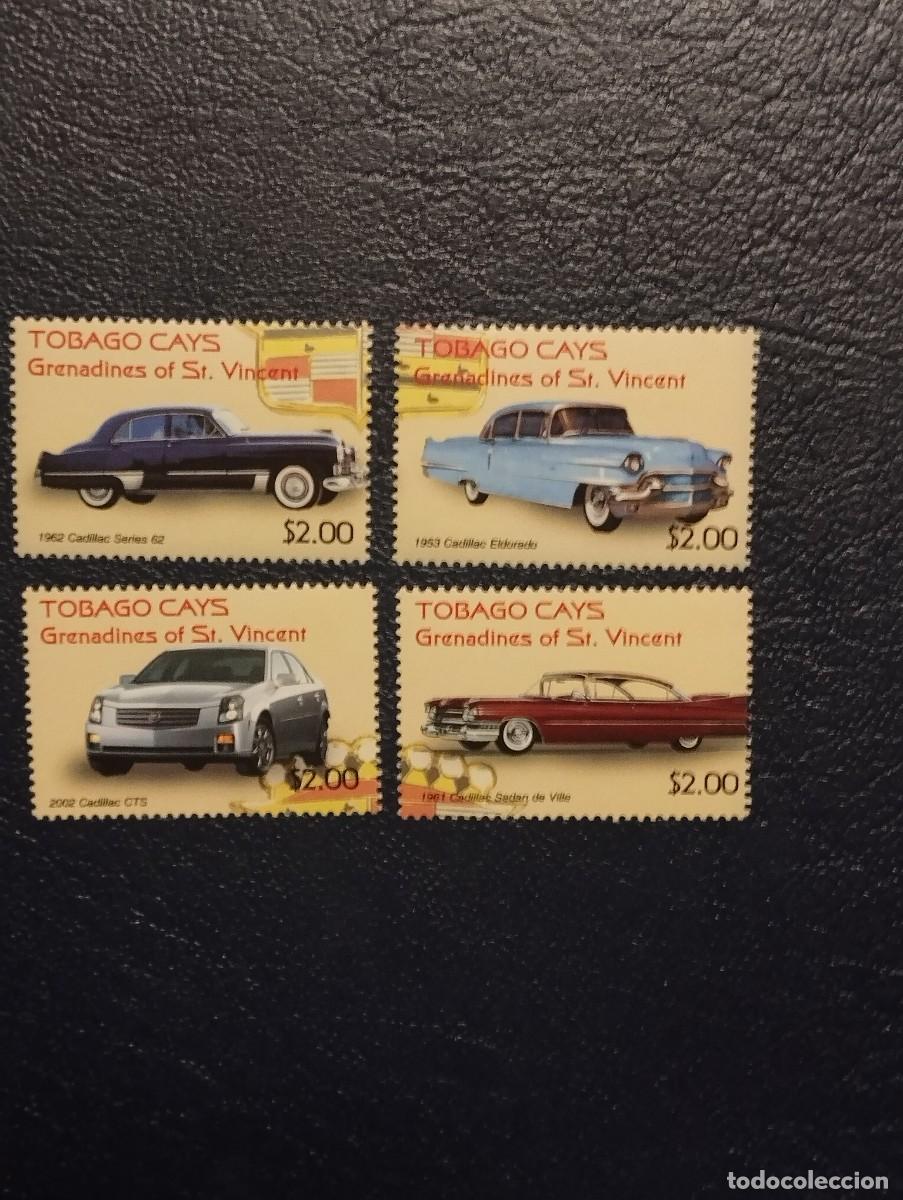 Sellos: 30.09/ St.Vincent Grensdines/ Tobago Cays. Coches cl&aacute;sicos . Serie completa en nuevo