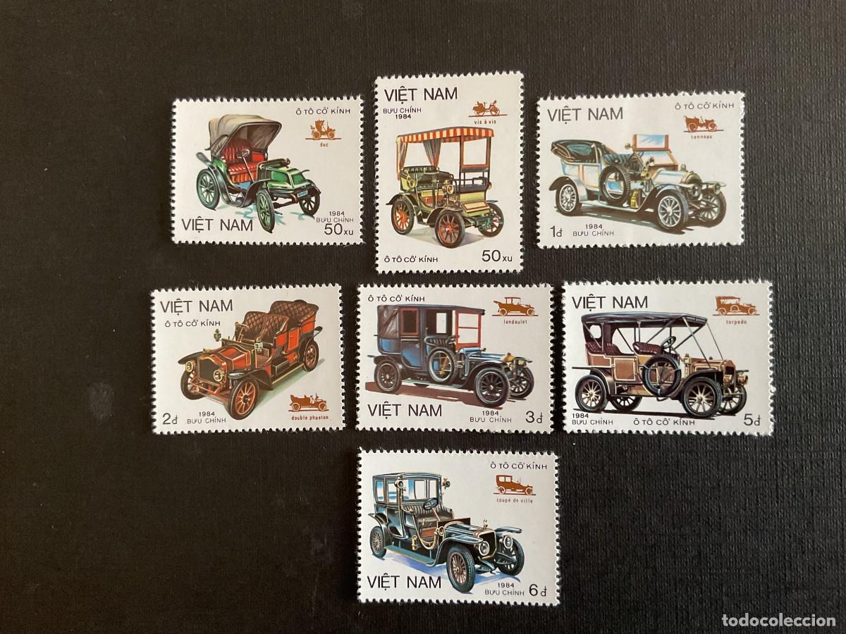 Francobolli: VIETNAM N&ordm; YVERT 513/9** A&Ntilde;O 1984. AUTOMOVILES ANTIGUOS. SERIE CON CHARNELA