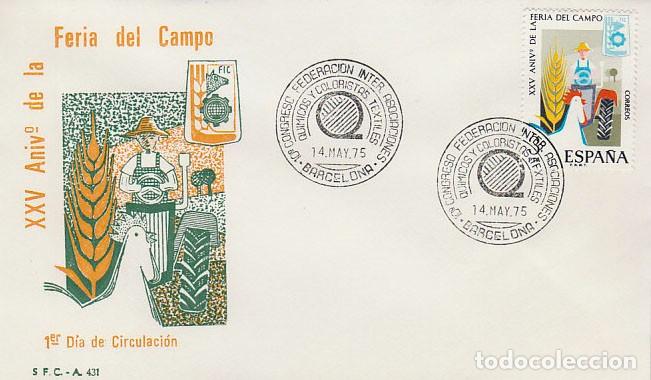 Briefmarken: A&Ntilde;O 1975, SALON INTERNACIONAL DEL AUTOMOVIL DE BARCELONA, SOBRE DEL SFC, ES PRIMER DIA DEL SELLO