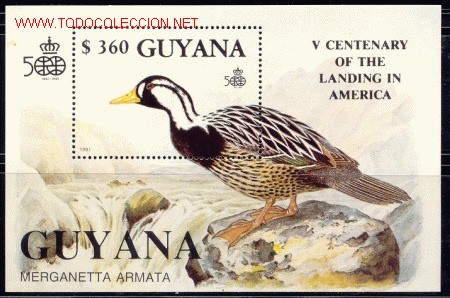 Sellos: GUYANA 1991 HB 86A AVES - Foto 1
