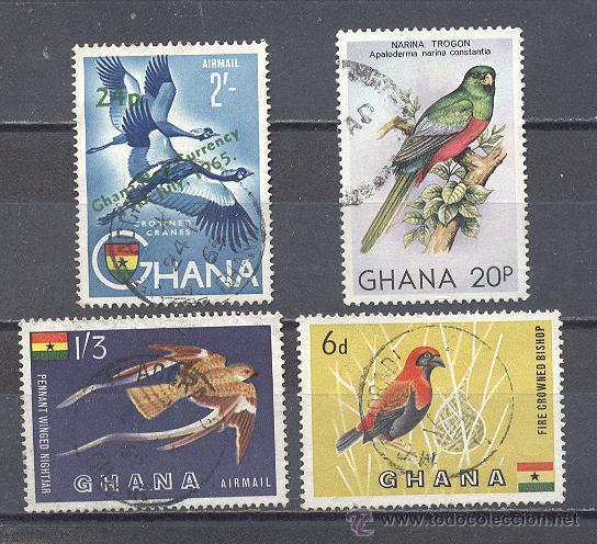 Sellos: GHANA, AVES, USADOS - Foto 1
