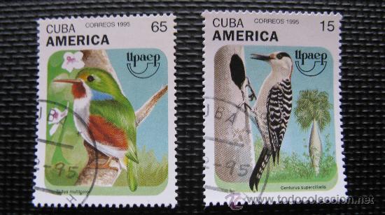 Sellos: cuba 1995, upaep, pajaros - Foto 1