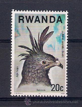Sellos: aves rapaces de ruanda. a&ntilde;o 1977 - Foto 1