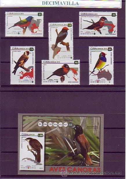 Sellos: CUBA, AVES CANORAS, 2015, FAAV281 - Foto 1