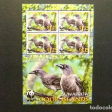 Sellos: COOK ISLANDS 2005 FAUNA W.W.F BIRDS PAJAROS OISEAUX YVERT 1226 ** MNH. Lote 109892535