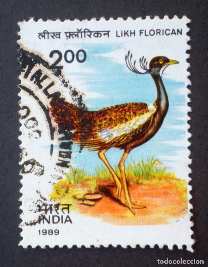Sellos: 1989 India Sis&oacute;n de penacho - Foto 1