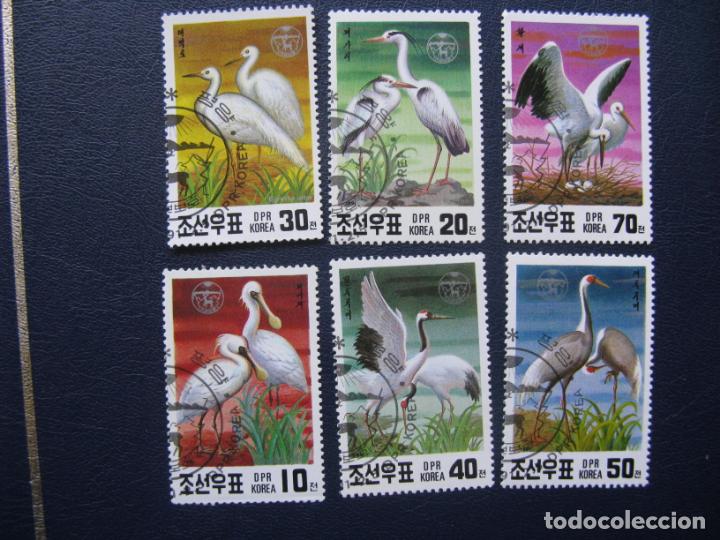 Sellos: 6 sellos de corea del norte,aves - Foto 1