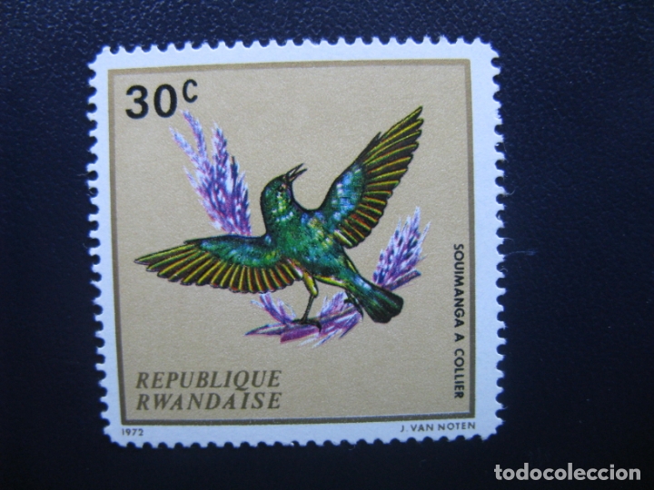 Sellos: ruanda, 1972 pajaros de ruanda, Yvert 465 - Foto 1