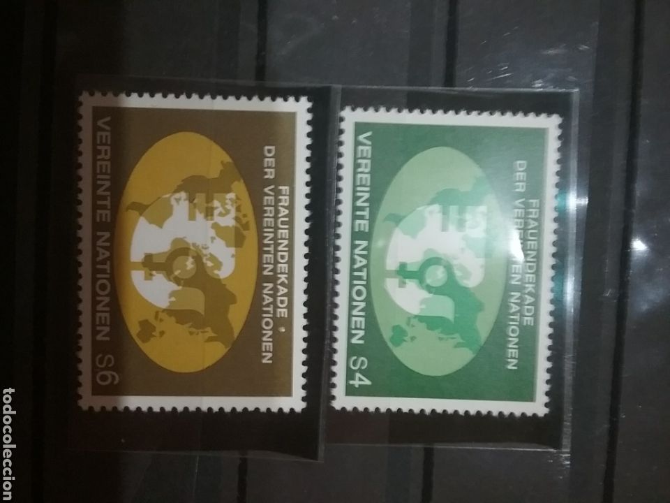 Selos: Sello Naciones Unidas (Viena) nuevos/1980/decada/de/las/mujeres/mapamundi/paloma/ave/pajaro/simbolo/