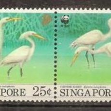 Sellos: SINGAPUR (SINGAPORE). 1993. YVERT 684/687 ***. AVES, WWF.. Lote 308735668