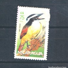 Sellos: NICARAGUA 1986 BIENTEVEO, PITOHUE COMUN -SELLO AVES, PAJAROS DE SUDAMERICA. Lote 320686028