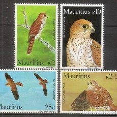 Sellos: MAURICIO (MAURITIUS). 1984. YVERT 594/597 ***. AVES, CERNICALO DE LA MAURICIO.. Lote 323797348