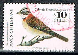 Sellos: Chile n&ordm; 1849, el chingolo, USADO - Foto 1