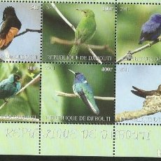 Sellos: DJIBOUTI 2011 HOJA BLOQUE SELLOS TEMATICA FAUNA AVES- PAJAROS- BIRDS. Lote 341693753