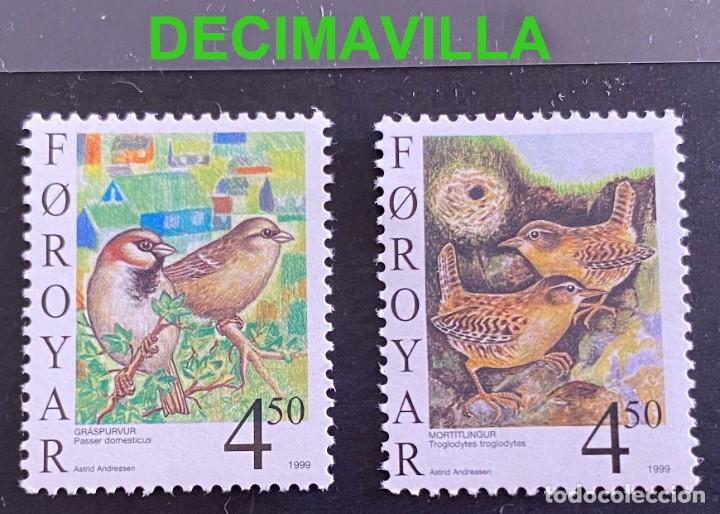 Sellos: FAAV334, FEROE, AVES, 1999, 348/49 - Foto 1