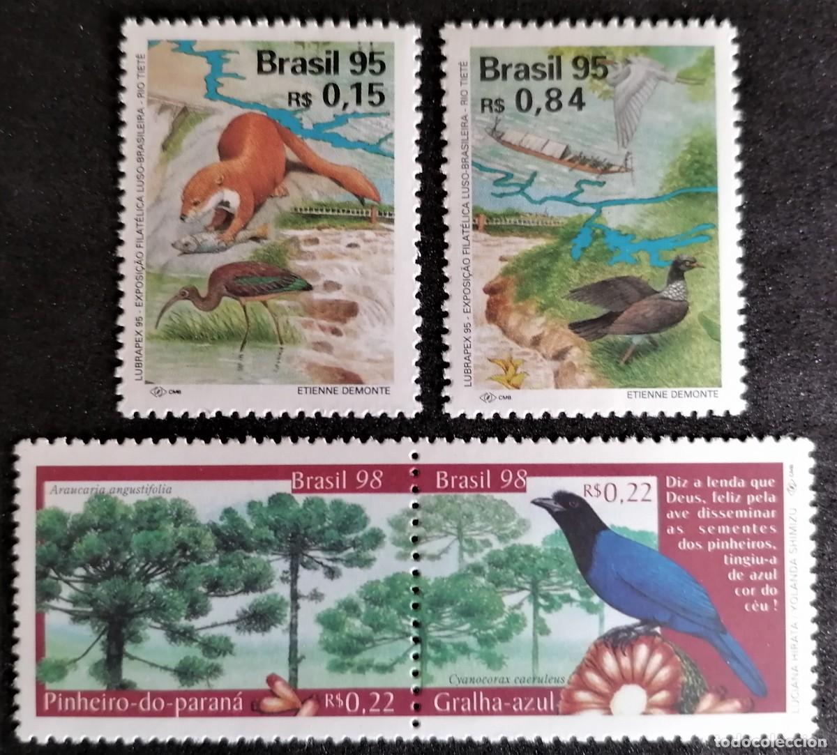 Sellos: BRASIL 1995/ 98 - AVES - Foto 1