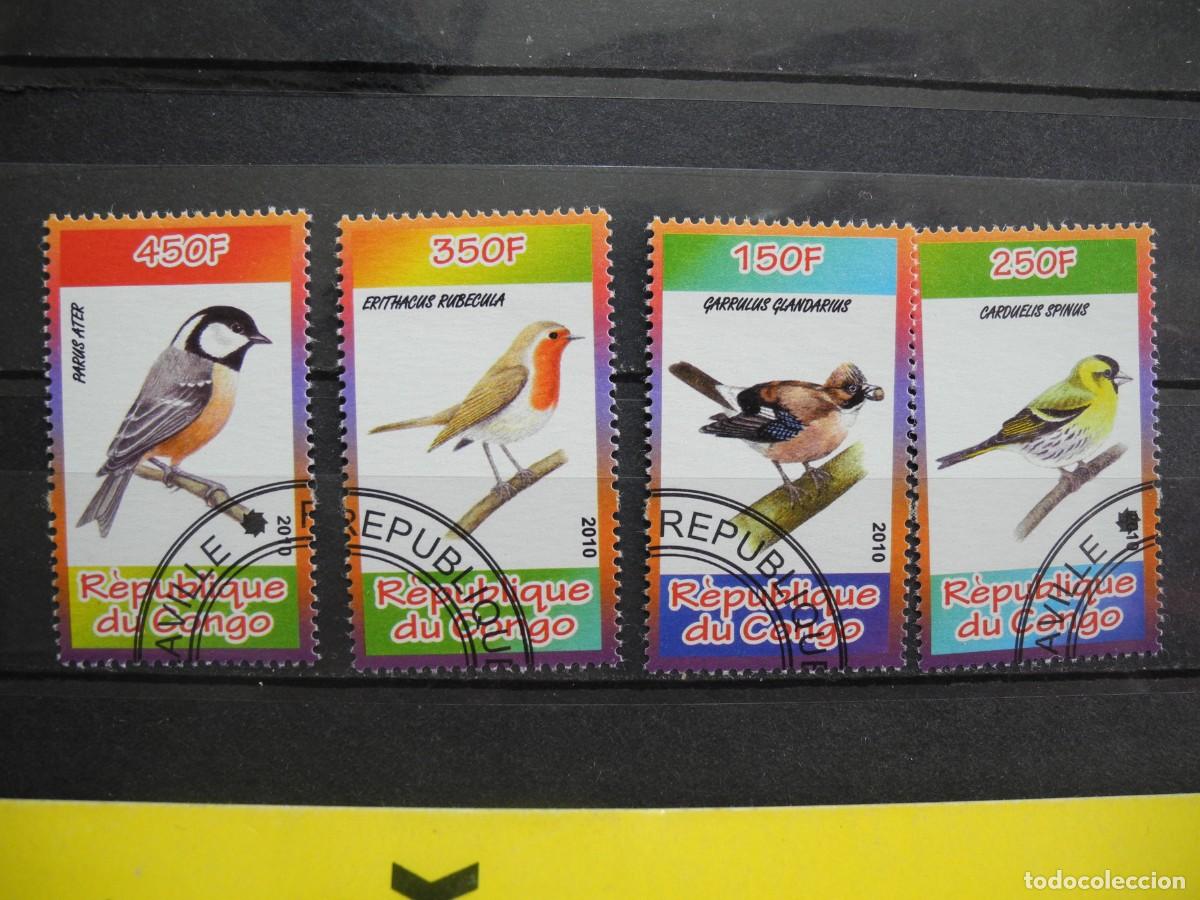 Sellos: Congo 2010. Aves. Pajaros. - Foto 1