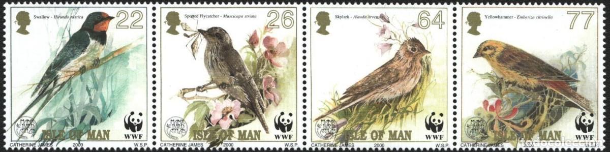Sellos: SELLOS ISLA DE MAN 2000 WWF AVES - Foto 1