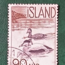 Sellos: SELLO USADO ISLANDIA 1959 AVES - EIDER COMÚN (SOMATERIA MOLLISSIMA). Lote 400349514