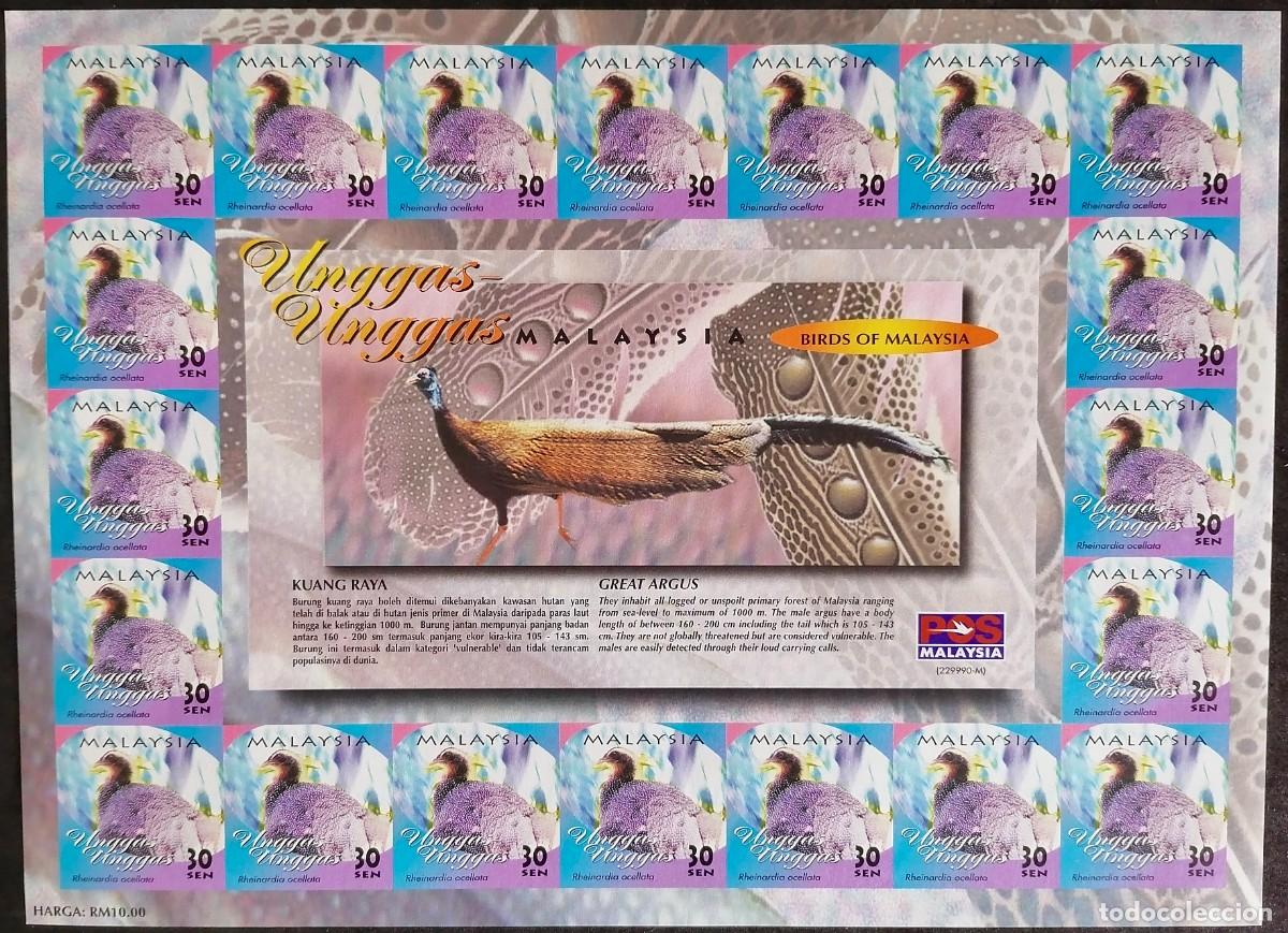 Sellos: MALASIA 2000 - HB AVES DE MALASIA = - Foto 1
