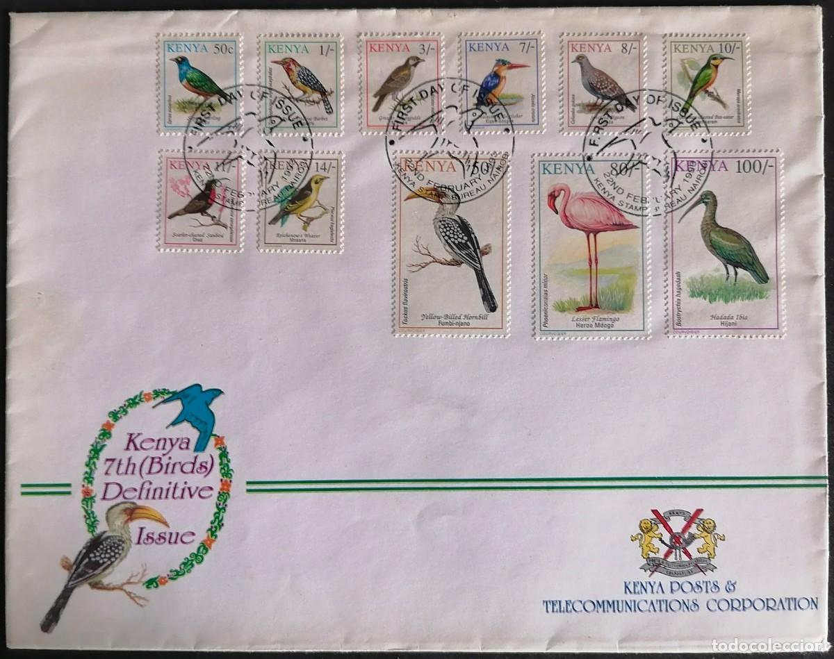 Sellos: KENIA 1993 - AVES - SOBRE . - Foto 1