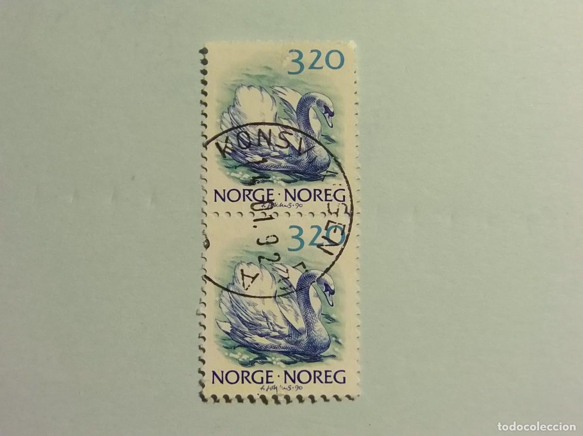 Sellos: NORUEGA 1990 - AVES - CISNE. - Foto 1