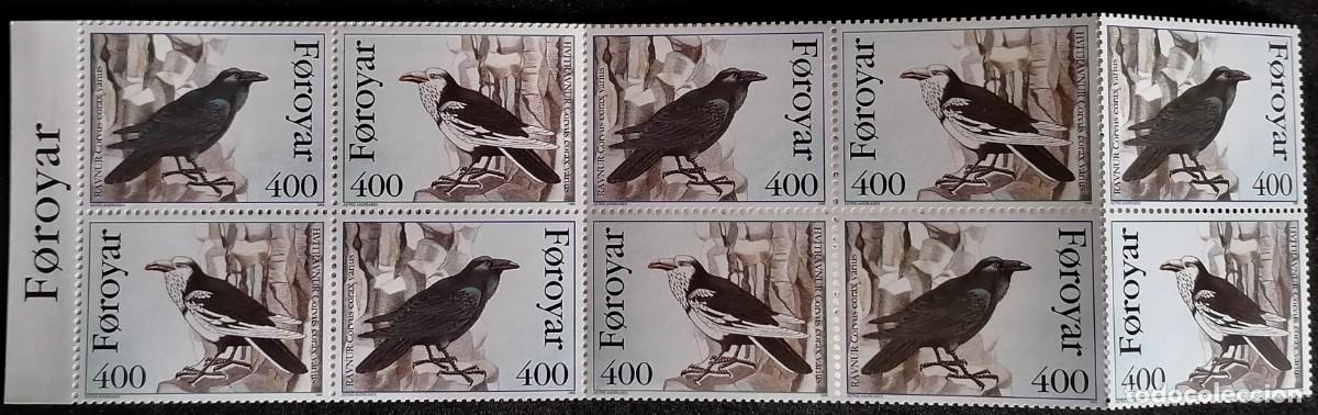 Sellos: ISLAS FEROE 1995 - FOLLETO / CUERVOS . - Foto 1