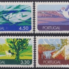 Sellos: F-EX44671 PORTUGAL MHN 1971 PROTECTION OF NATURE FISH BIRD TREE.