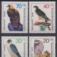 Sellos: F-EX47553 GERMANY BERLIN MNH 1973 YOUNTH WELFARE BIRD AVES FALCON EAGLE.