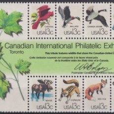 Sellos: F-EX48307 USA MNH 1978 CANADA INTERNATIONAL PHILATELIC EXPO BIRD FAUNA FOX.