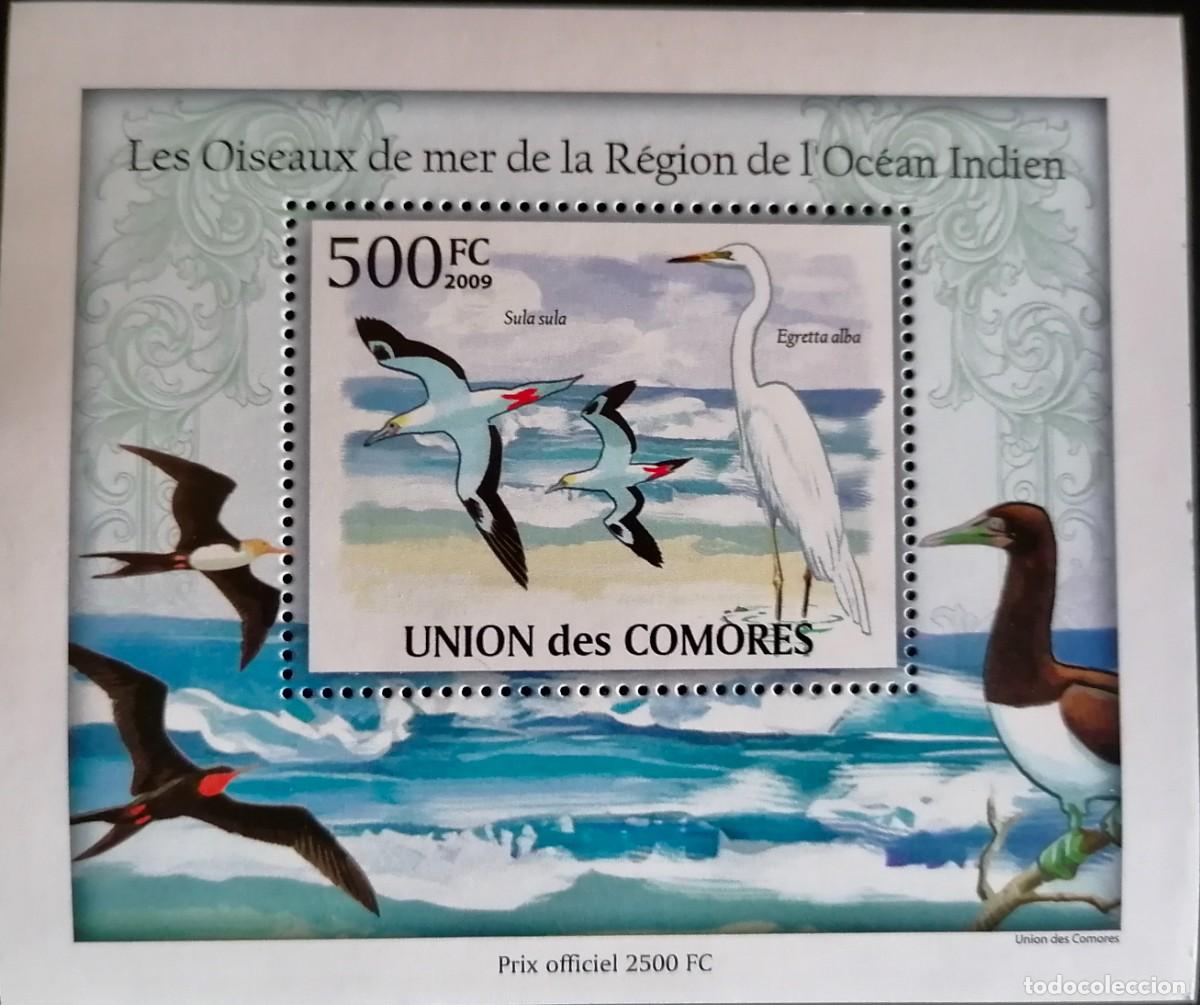 Sellos: COMORAS 2009 - HB AVES DEL OC&Eacute;ANO &Iacute;NDICO . - Foto 1