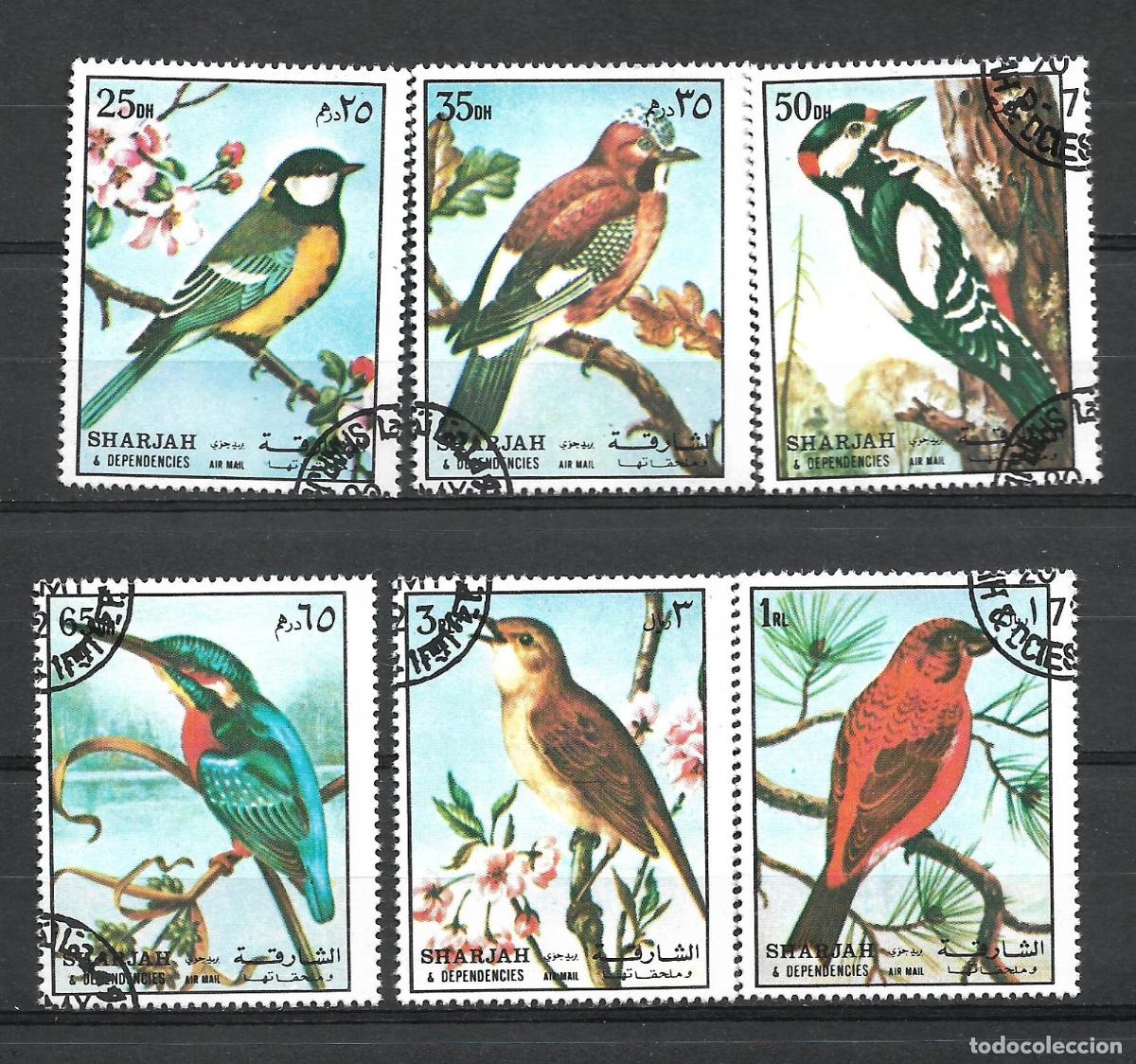 Briefmarken: sharjah sello usado aves - 5-36