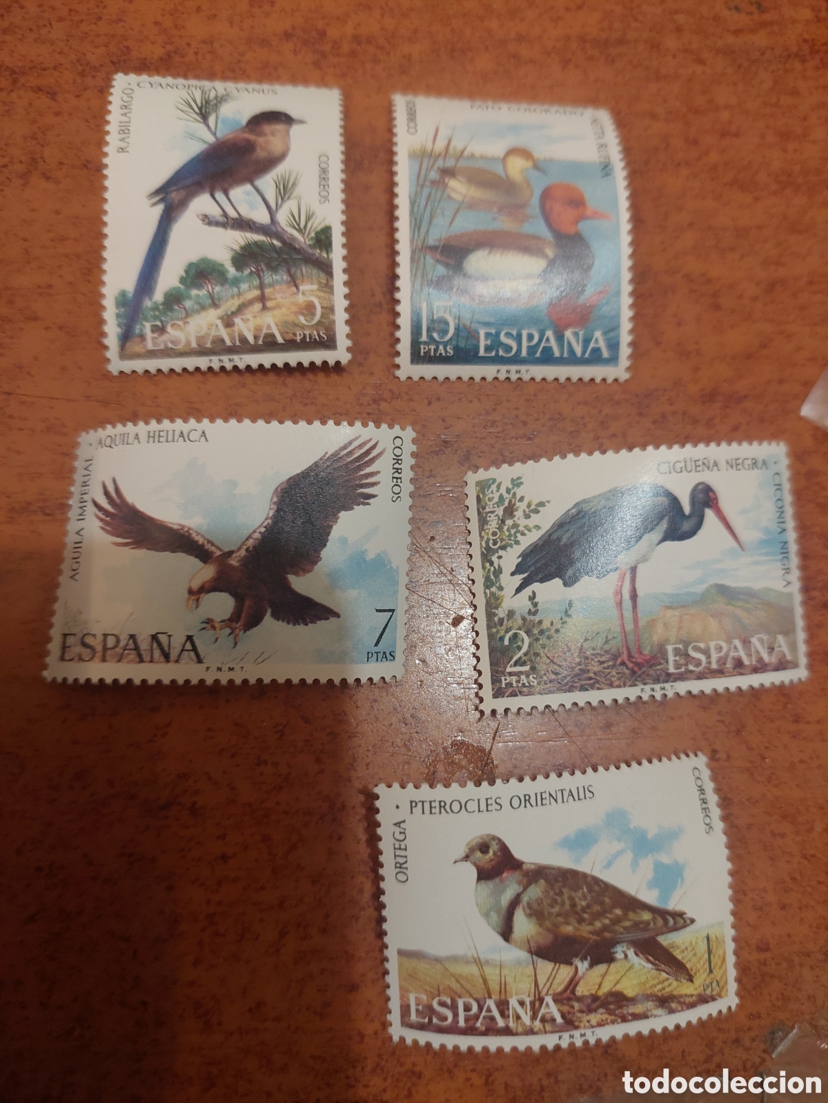 Sellos: 1973 Espa&ntilde;a edifil 2134/8 FAUNA aves serie completa