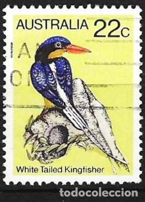Sellos: Austral&iacute;a 1980 - Mi 705 - YT 694 - Ave : El Mart&iacute;n pescador