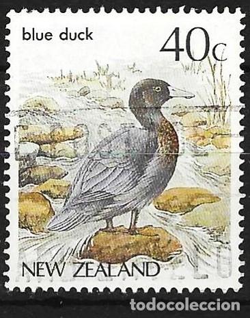 Sellos: Nueva Zelanda 1987 - Mi 984 - YT 948 - Ave : Pato azul